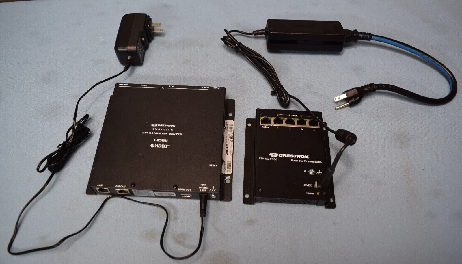 Crestron DM-TX-201-C Digital Media Transmitter w/ CEN-SW-POE-5 Switch - Image 3