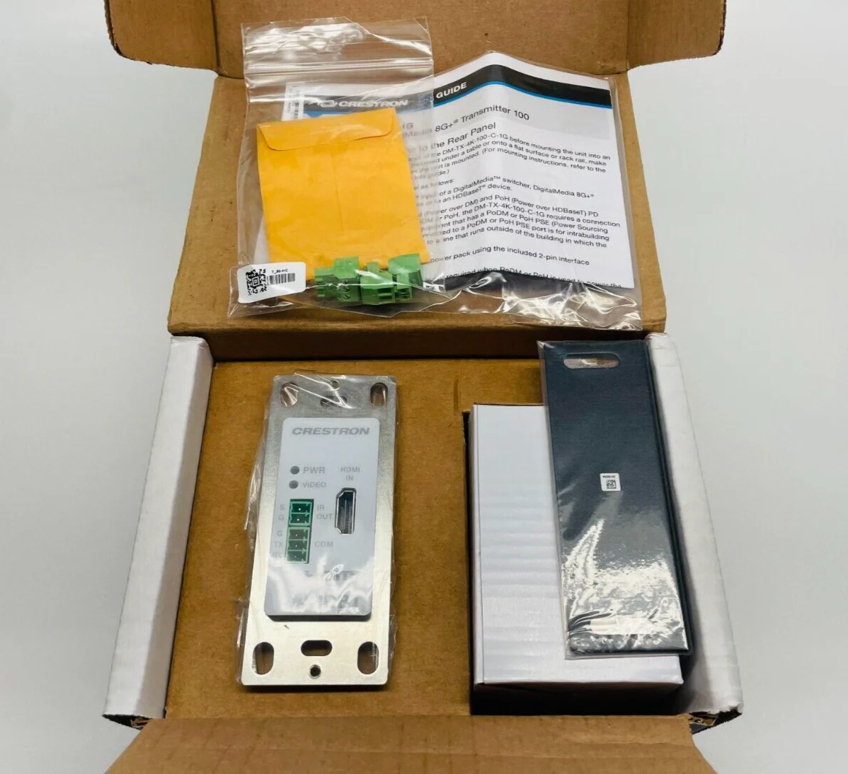Crestron DM-TX-4K-100-C-1G-W-T Wall Plate 4K DigitalMedia Transmitter 6505630 - Image 2