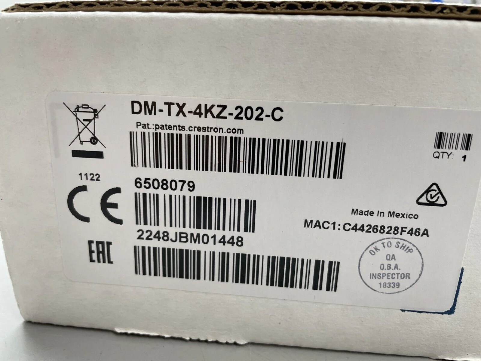 Crestron DM-TX-4KZ-202-C DigitalMedia HDMI Switcher / Control Interface 6508079 - Image 2