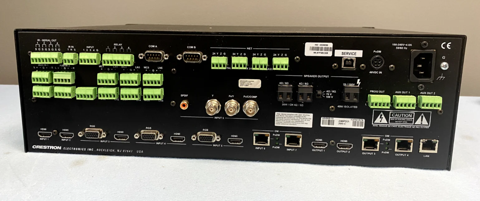 Crestron DMPS3-300-C 3-Series DigitalMedia Presentation System 300 6506615 - Image 3