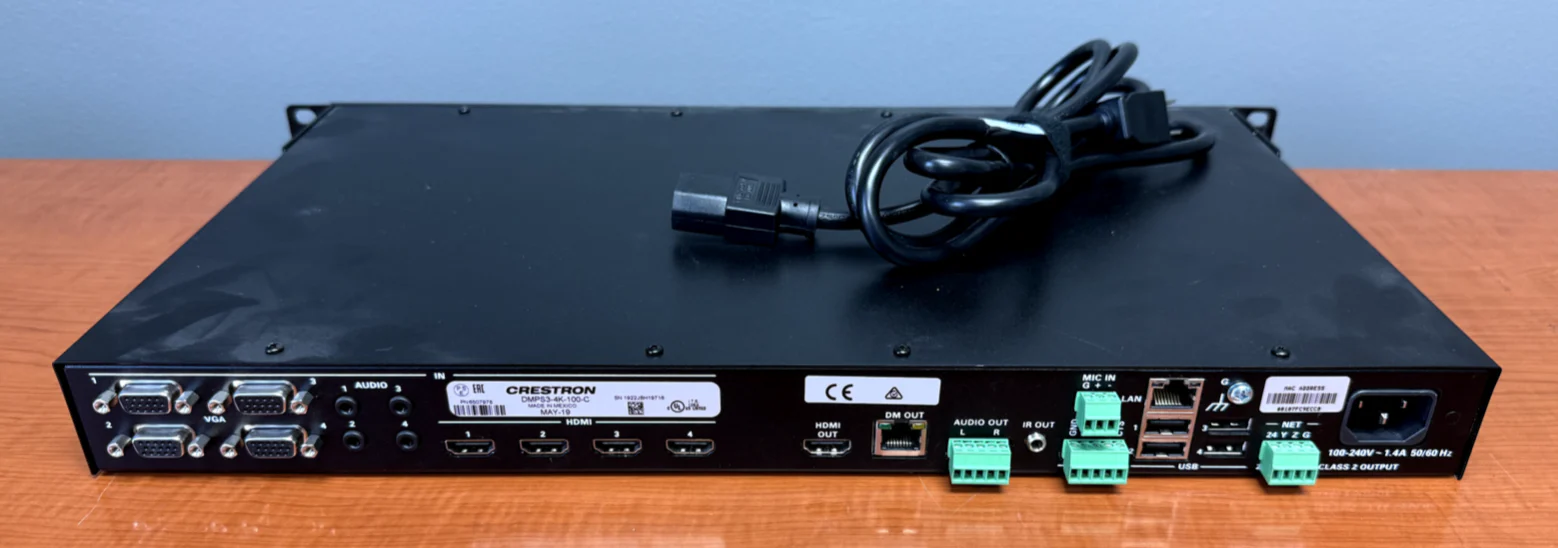 Crestron DMPS3-4K-100-C 3-Series 4K DigitalMedia Presentation System 100 6507978 - Image 3