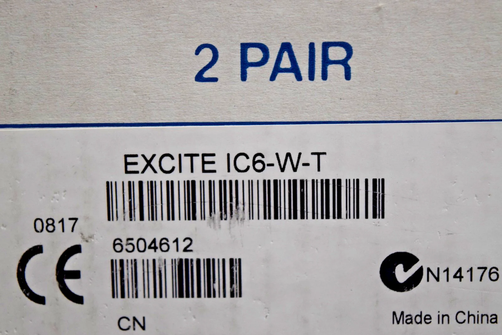 Crestron EXCITE IC6-W-T 6.5" 2-Way In-Ceiling Speakers (2 PAIR)  6504612