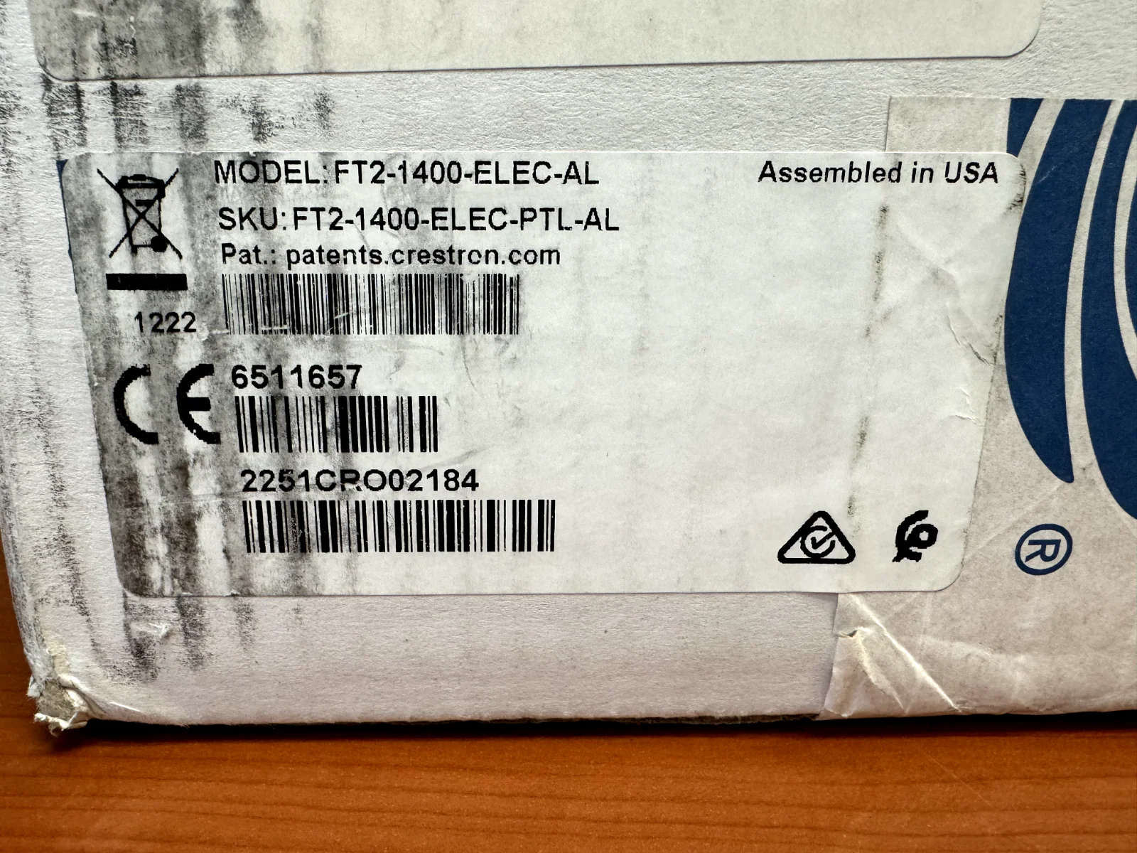 Crestron FT2-1400-ELEC-PTL-AL FlipTop Cable Management System Electrical 6511657 - Image 2