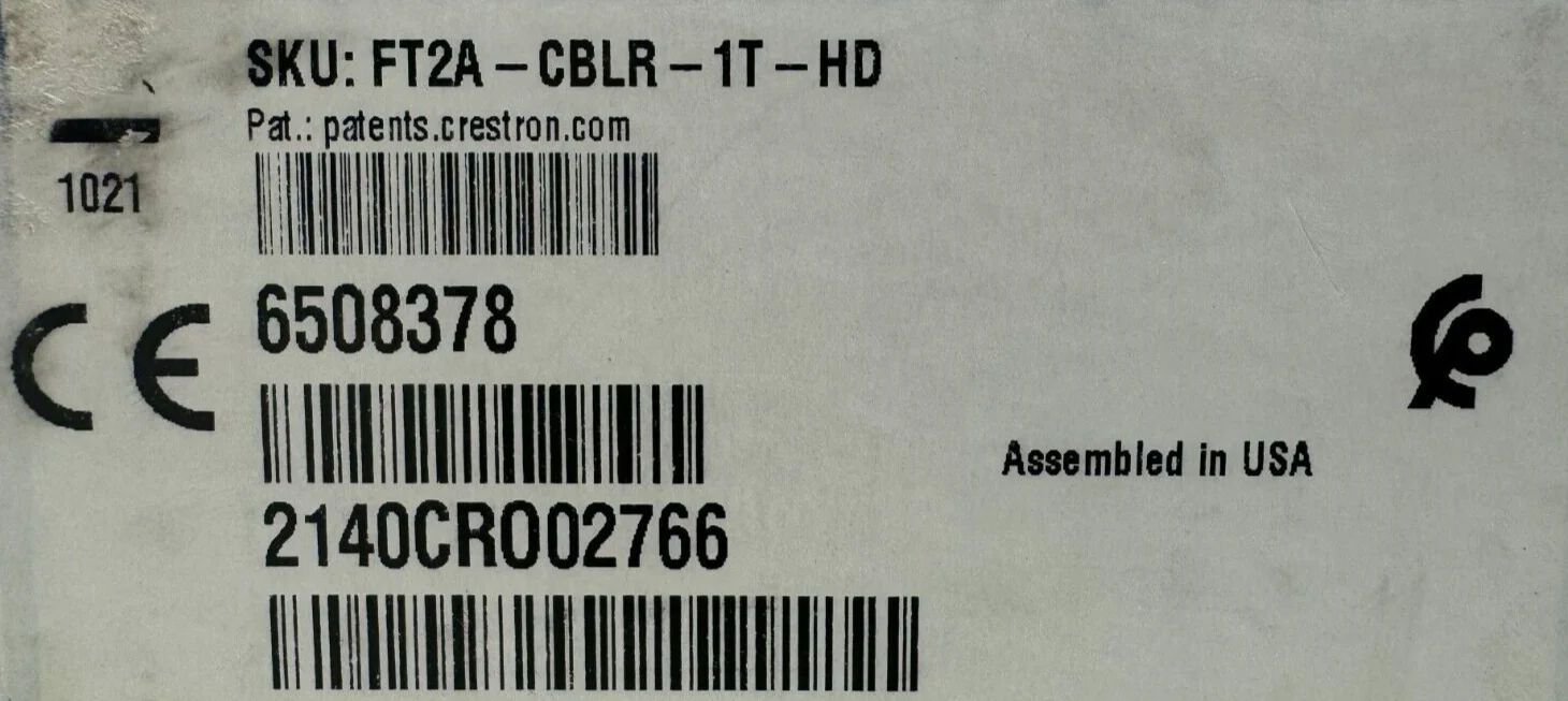 Crestron FT2A-CBLR-1T-HD One-Touch Cable Retractor for FT2 ELEC Series - Image 2