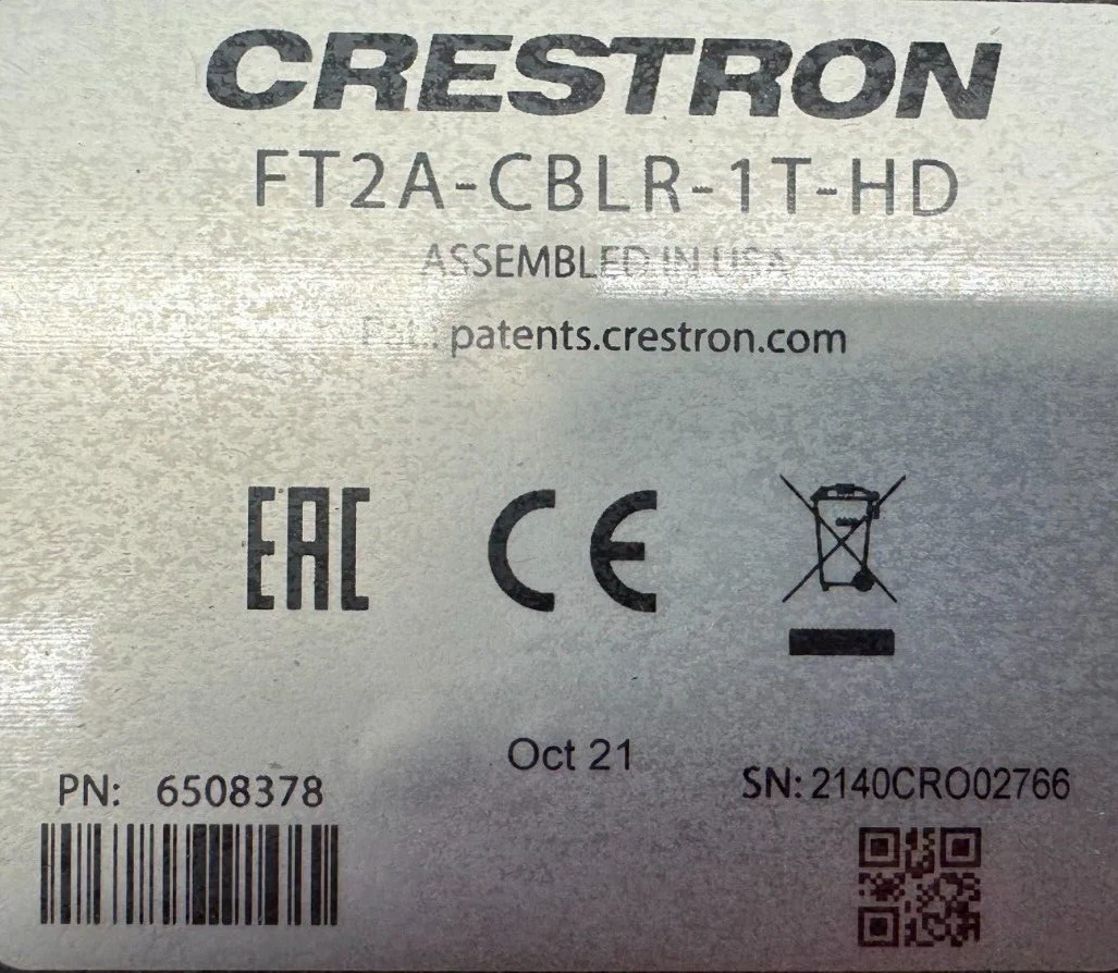 Crestron FT2A-CBLR-1T-HD One-Touch Cable Retractor for FT2 ELEC Series - Image 4