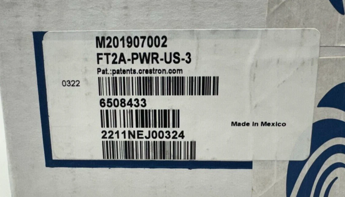 Crestron FT2A-PWR-US-3 AC Power Outlet Module for FT2 Series, Triple 6508433 NOB - Image 2
