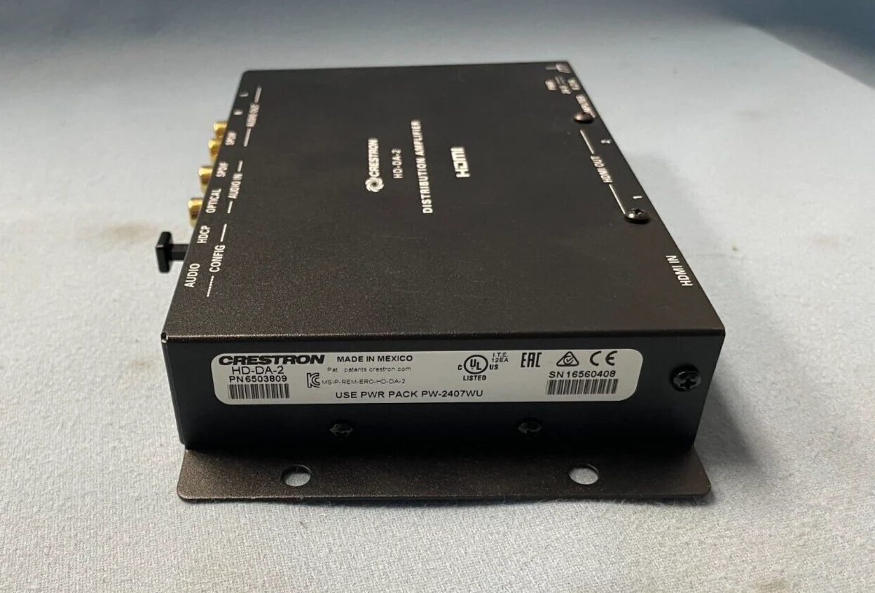 Crestron HD-DA-2 1-to-2 HDMI Splitter Distribution Amplifier Audio Converter Lot - Image 4