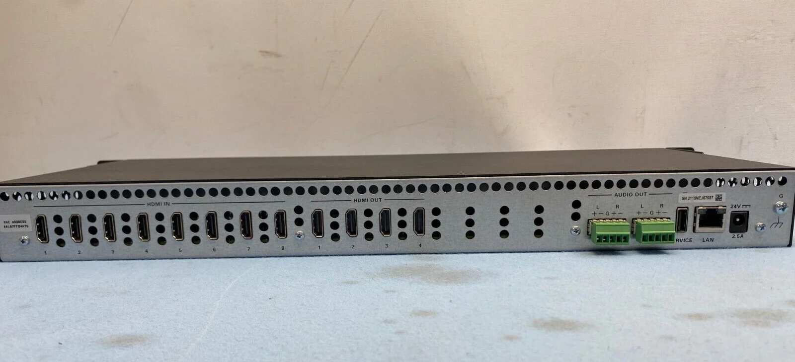 Crestron HD-MD8X4-4KZ-E Rackmount Switch (6511309) w/ PW2420RU Power Supply - Image 4