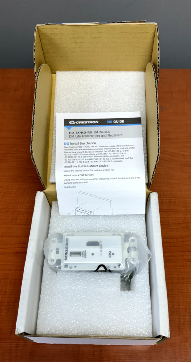 Crestron HD-TX-101-C-1G-E-W-T DM Lite HDMI/CATx Transmitter Wall Plate 6509874 - Image 3