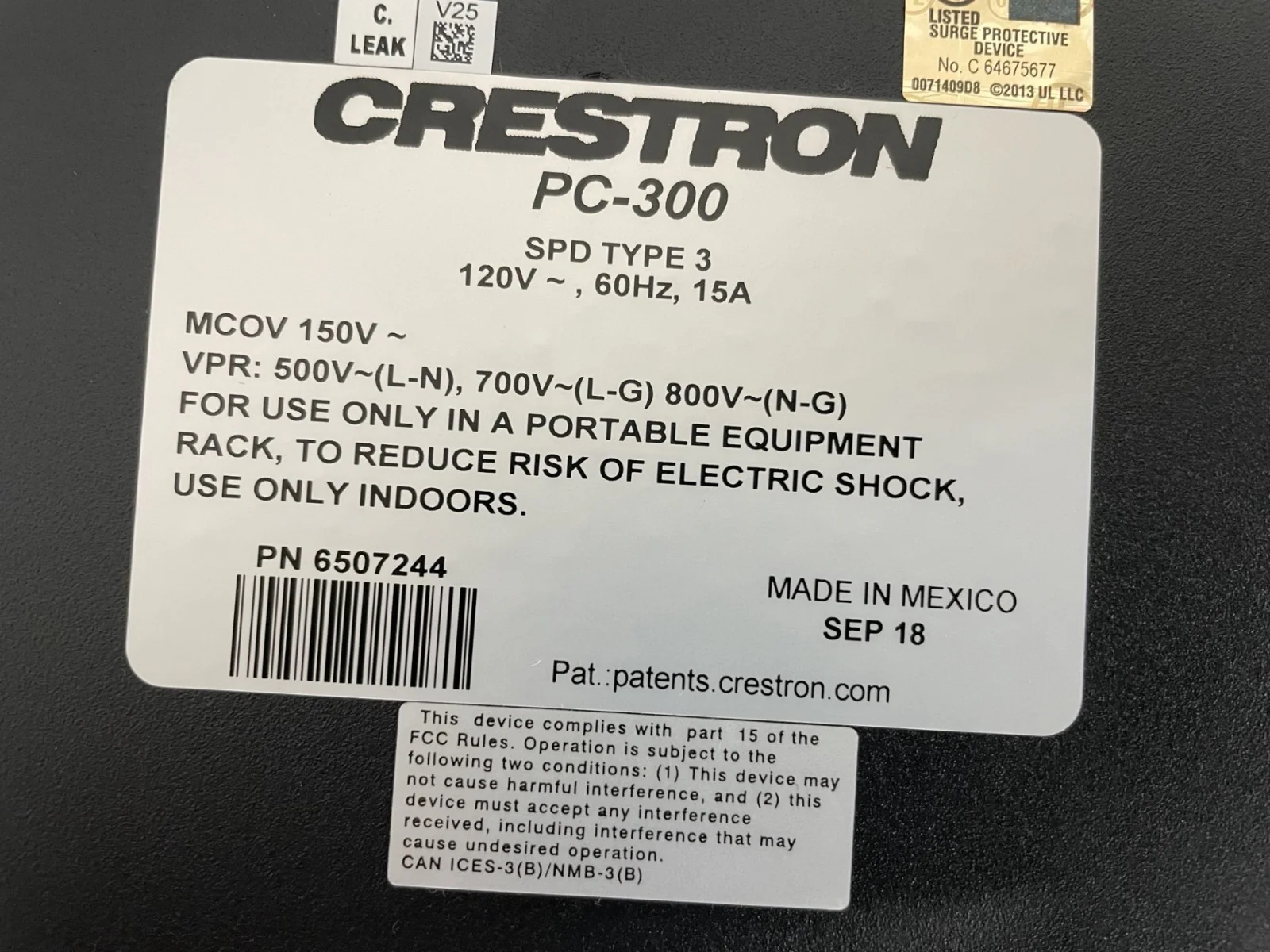 Crestron PC-300 PC300 Energy Monitoring Pro AV/IT Power Conditioner & Controller - Image 4