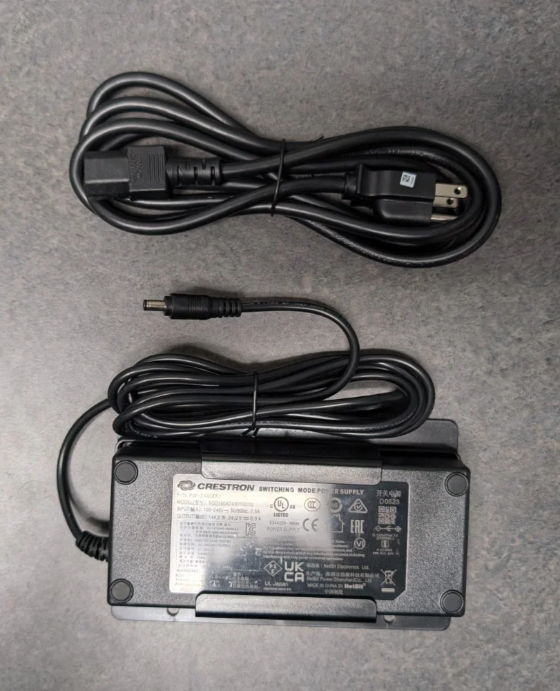 Crestron PW-2460DU, Desktop Power Pack, 24 VDC, 2.5 A, 2.1 mm