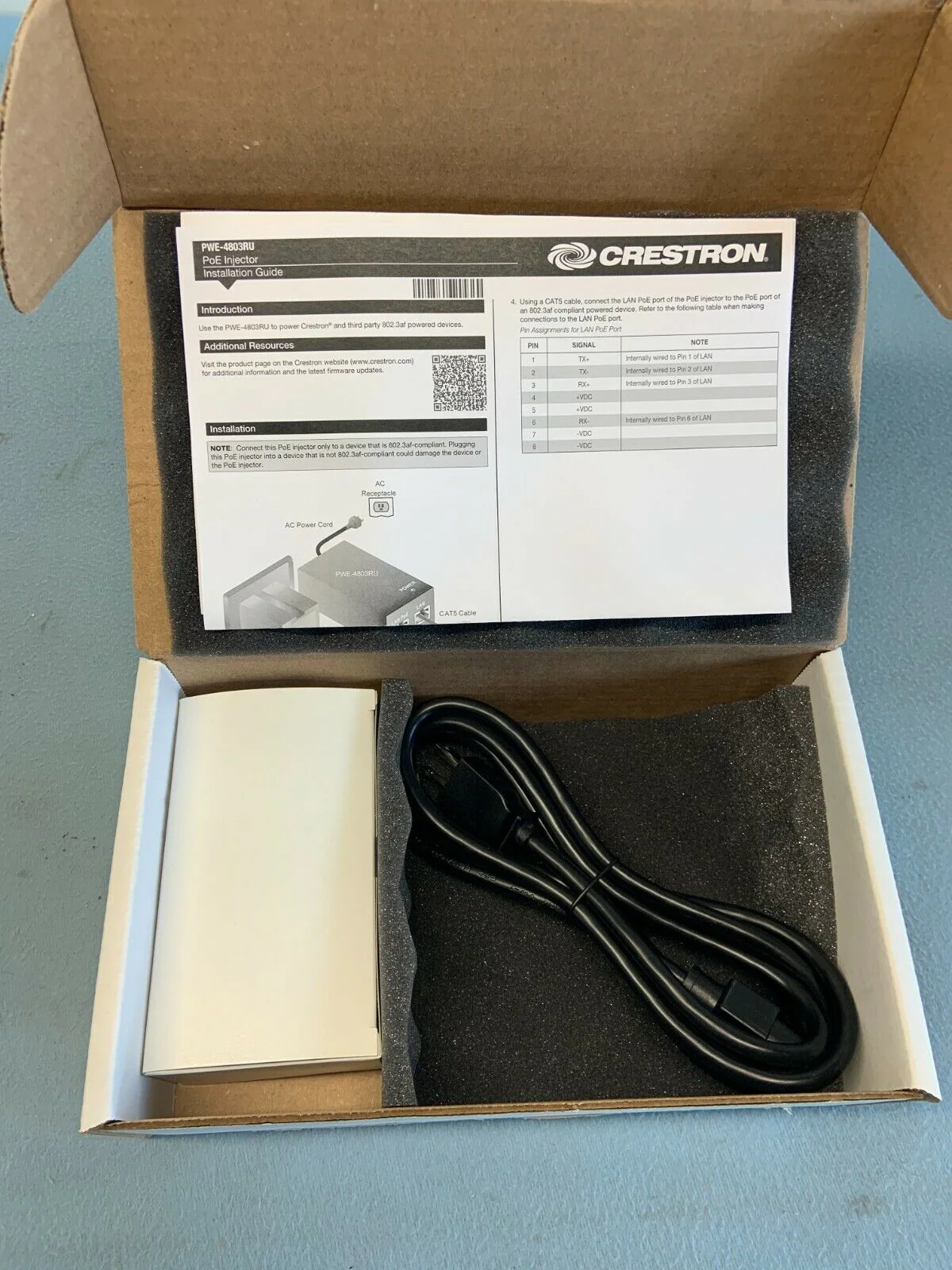 Crestron PWE-4803RU PoE Injector 6502429 Power Over Ethernet Lot of 10 - Image 2