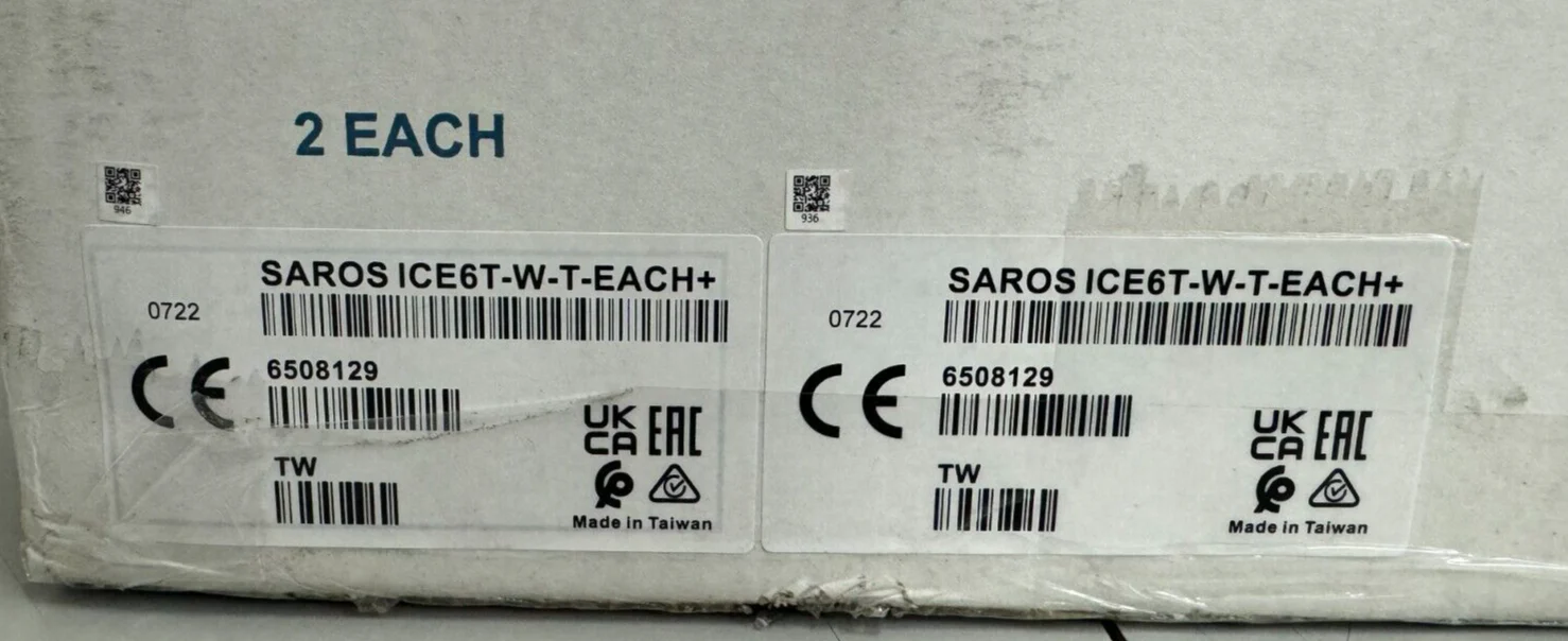 Crestron Saros ICE6T-W-T-EACH 2-Way In-Ceiling Speaker-White Pair 6508129 NOB - Image 2