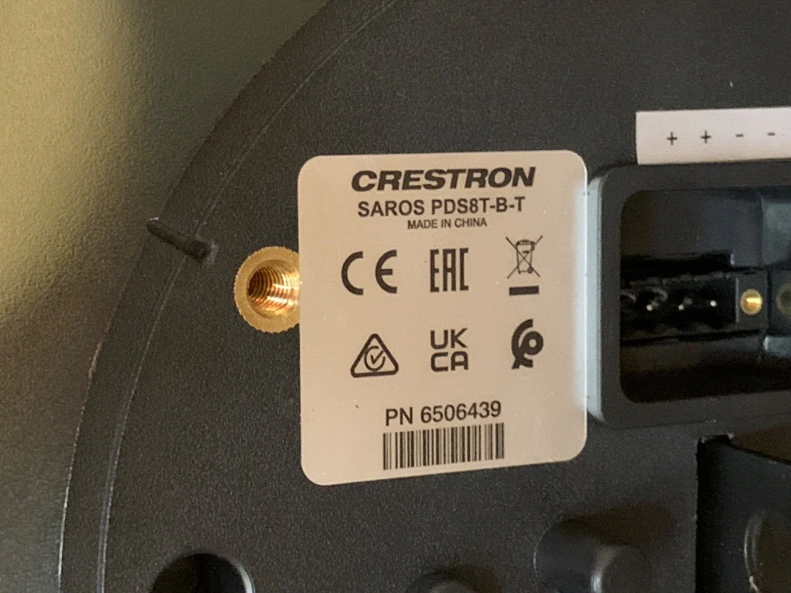 Crestron Saros PDS8T-B-T Saros 8” Pendant Subwoofer / Textured / Black / (1) One - Image 2