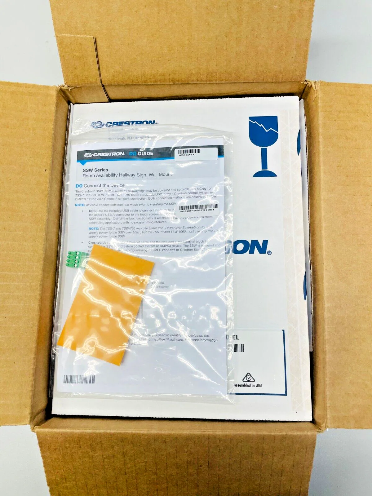 Crestron SSW-100-El KIT Room Availability Hallway Sign, Wall Mount 6510601 - Image 3