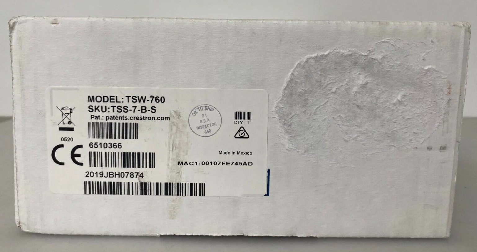 Crestron TSS-7-B-S TSW-760 Touch Screen (P/N 6510366)