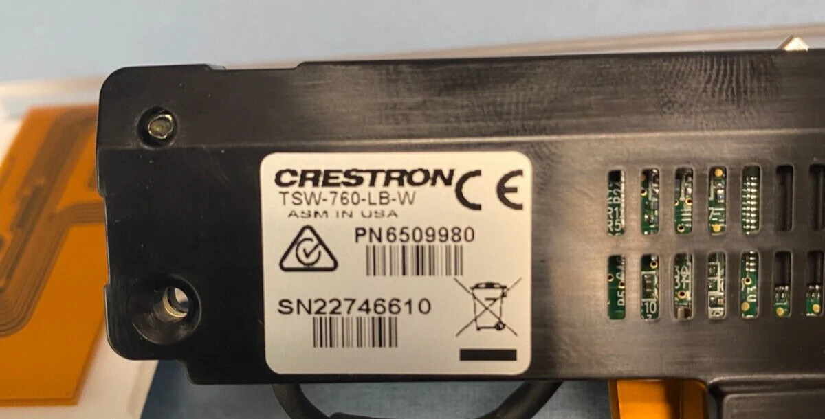Crestron TSS-7-W-S-LB Kit 7in Room Scheduling Touch Screen 6510484 w/ Light Bar - Image 3