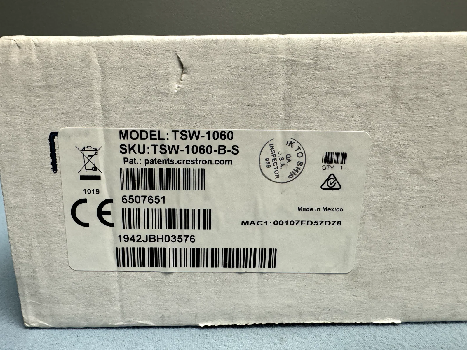 Crestron TSW-1060-B-S 10.1 in. Touch Screen, Black 6507651 NEW - Image 2
