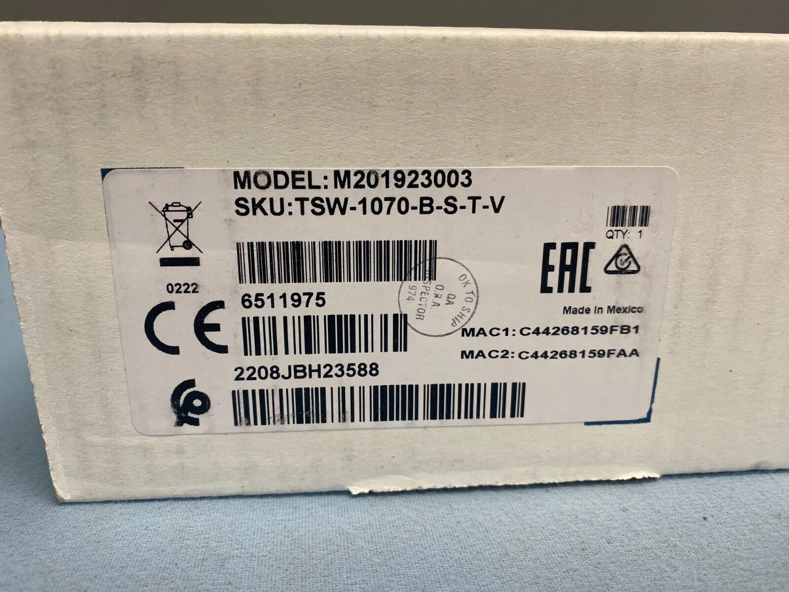 Crestron TSW-1070-B-S-T-V 10.1 in. Wall Mount Touch Screen Black Smooth 6511975 - Image 2