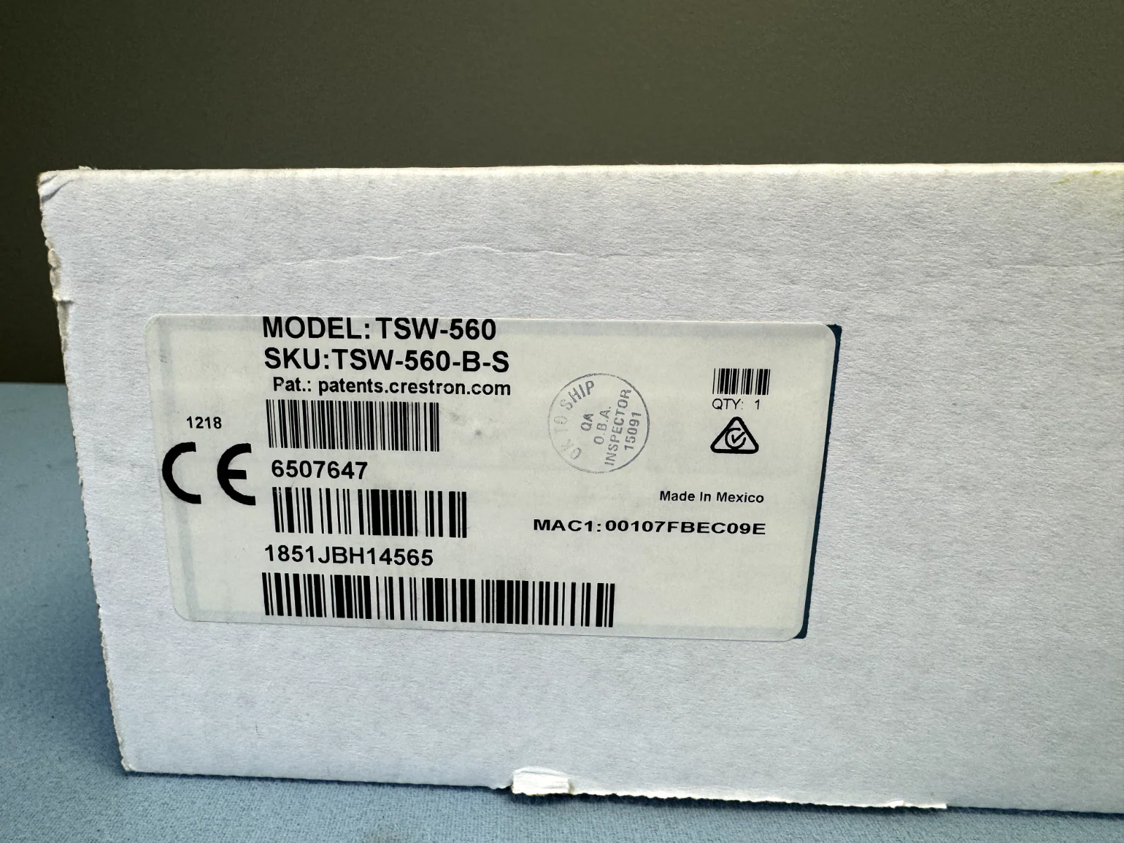 Crestron TSW-560-B-S 5 in. Touch Screen, Black Smooth 6507647 NEW - Image 2