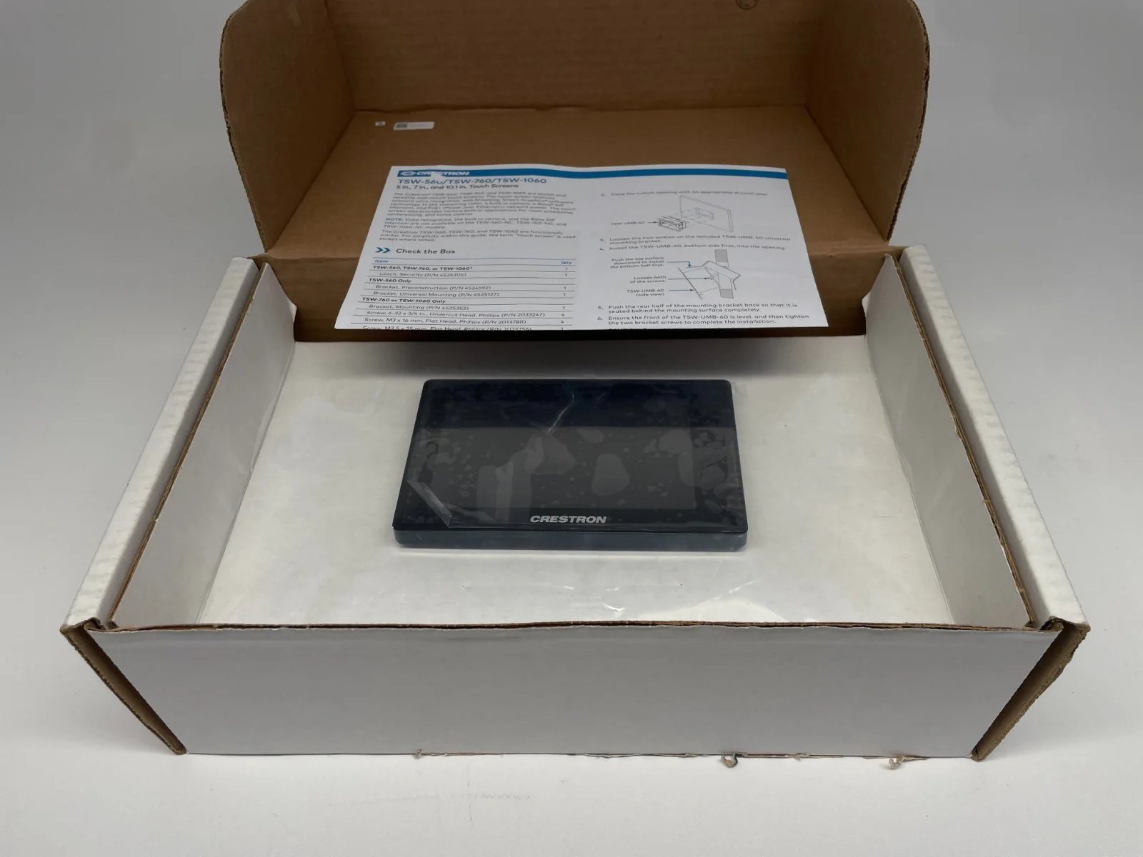 Crestron TSW-560-NC-B-S 5 in. Touch Screen No Camera / Microphone Black 6510434 - Image 3