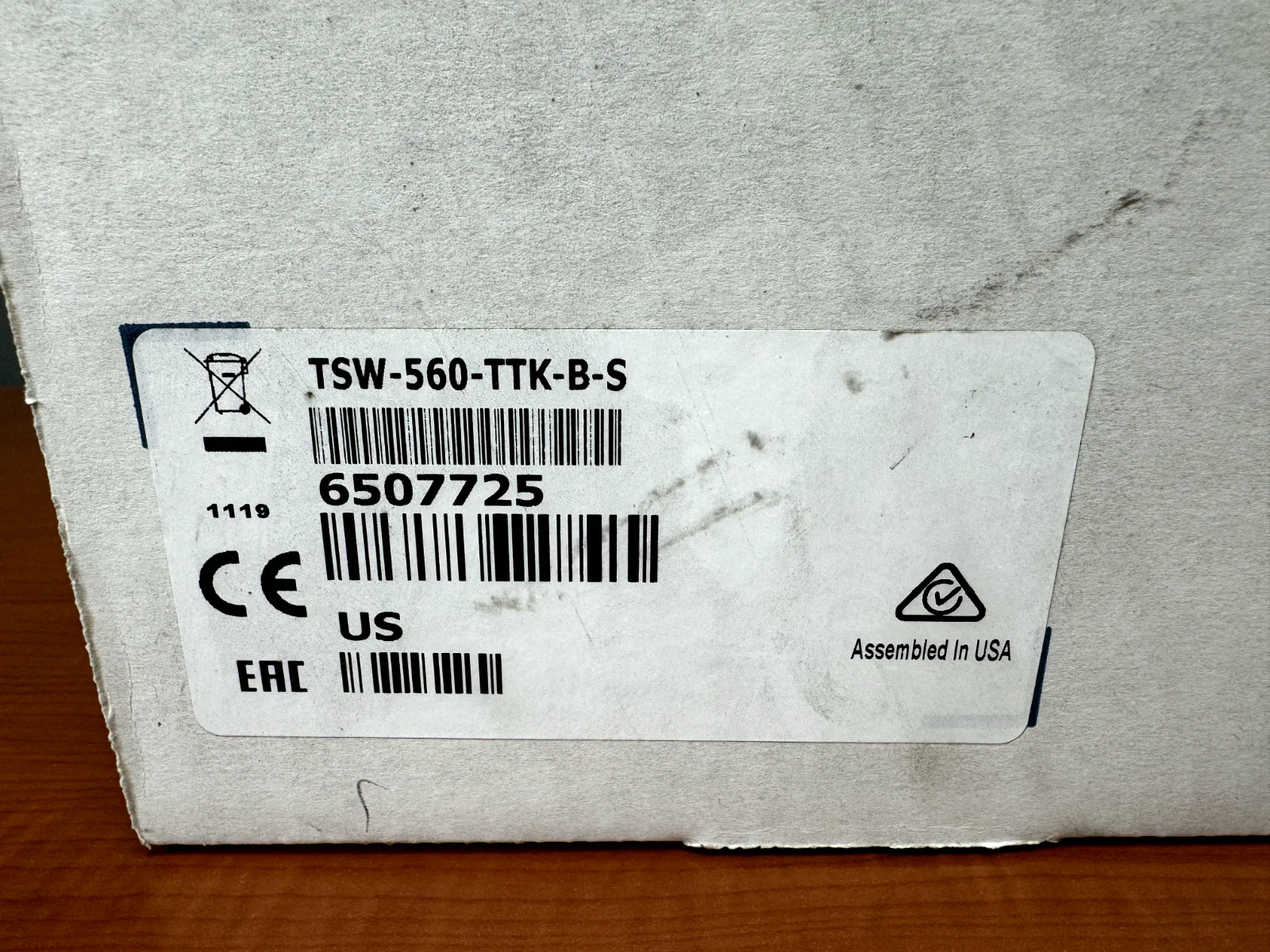 Crestron TSW-560-TTK-B-S Tabletop Kit for TSW-560 Black Smooth 6507725 - Image 2