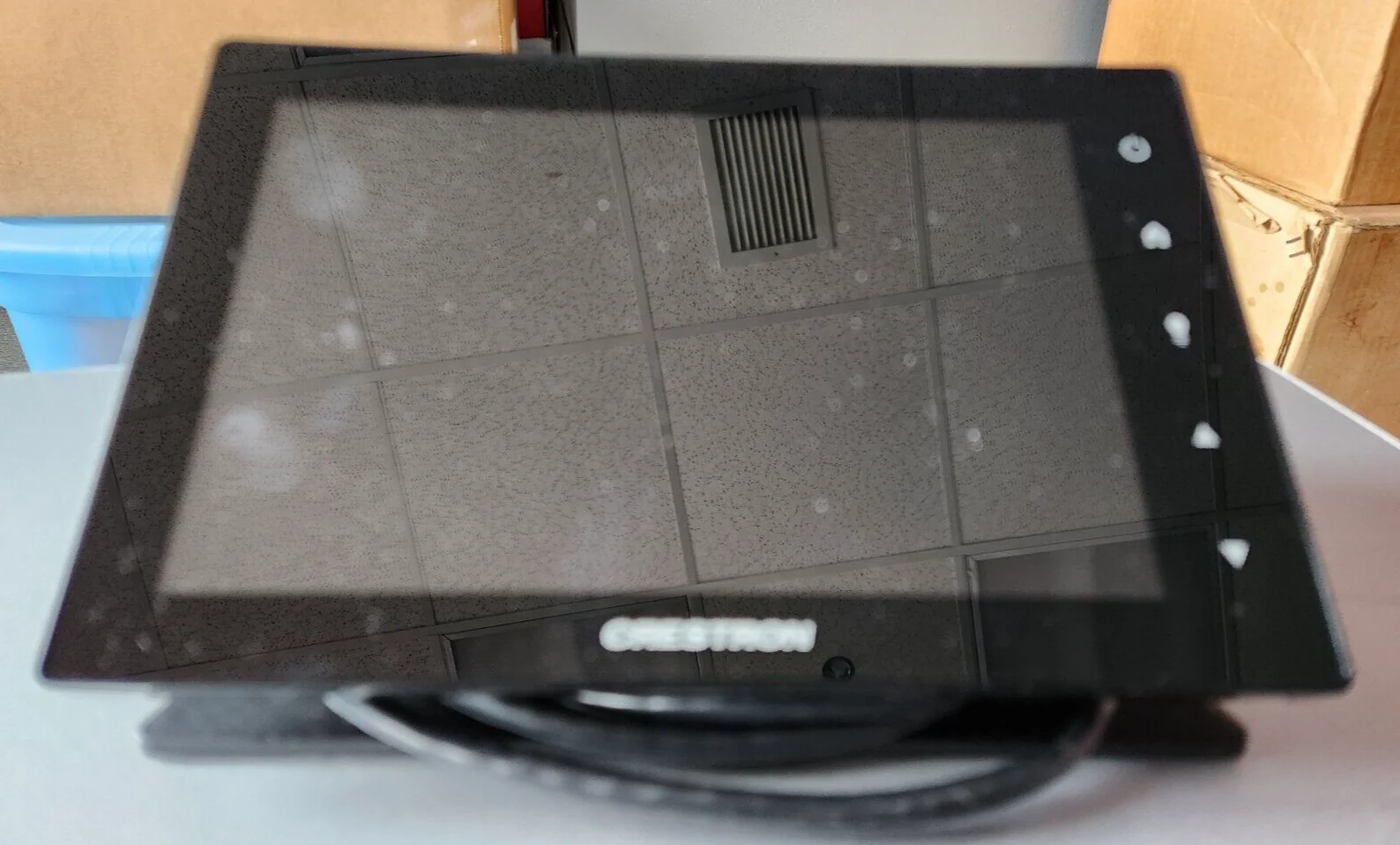 Crestron TSW-750-B-S 7” Touch Screen, Black 6505654 Factory Reset w/ Table Mount - Image 3