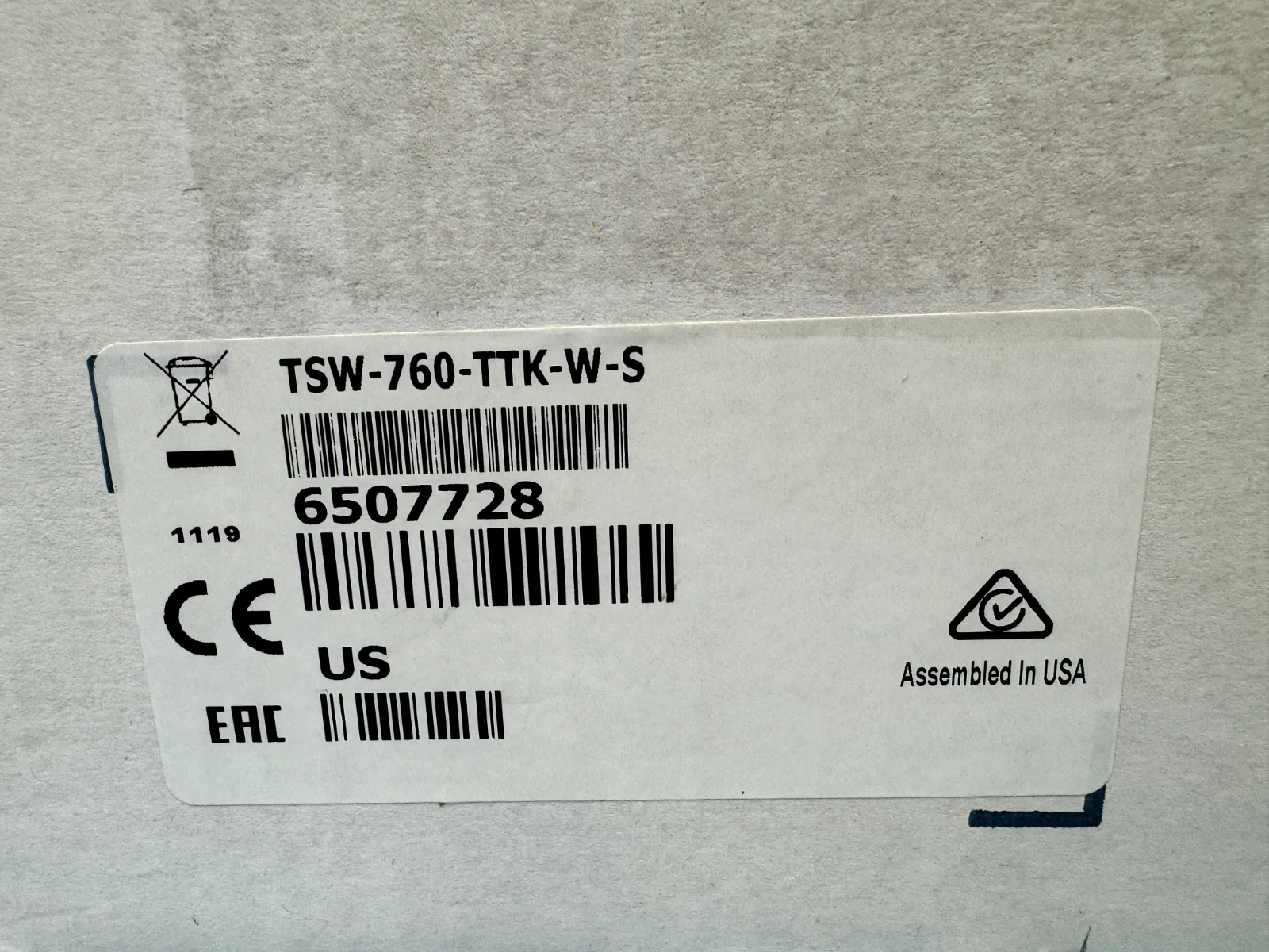 Crestron TSW-760-TTK-W-S Tabletop Kit for TSW-760 &TSS-7, White Smooth | 6507728 - Image 2