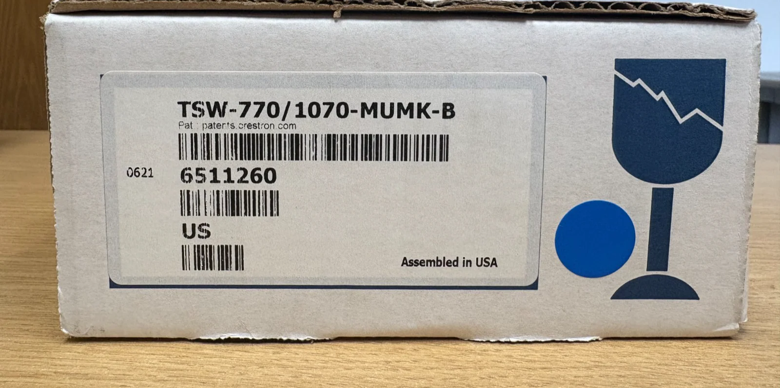 Crestron TSW-770/1070-MUMK-B Mullion Mount Kit | Black (P/N: 6511260)