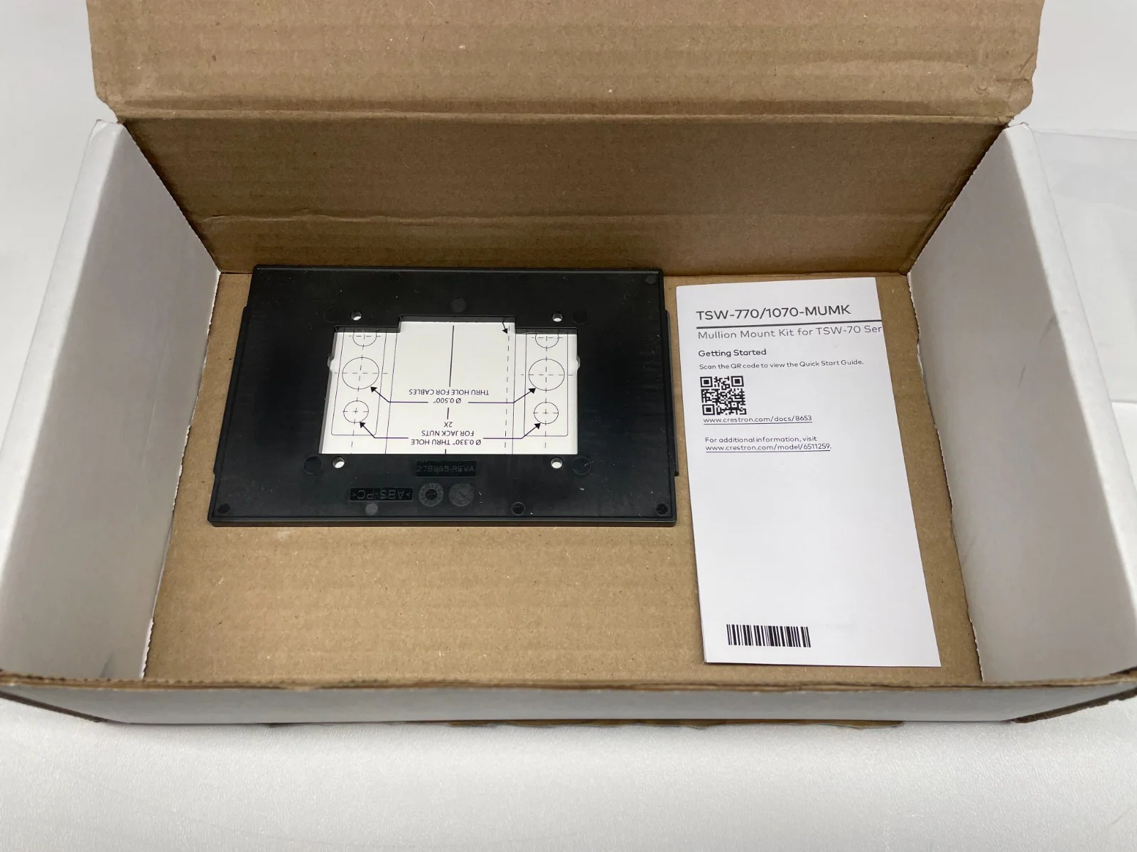 Crestron TSW-770/1070-MUMK-B Mullion Mount Kit for TSW-770, Black | 6511260 - Image 4
