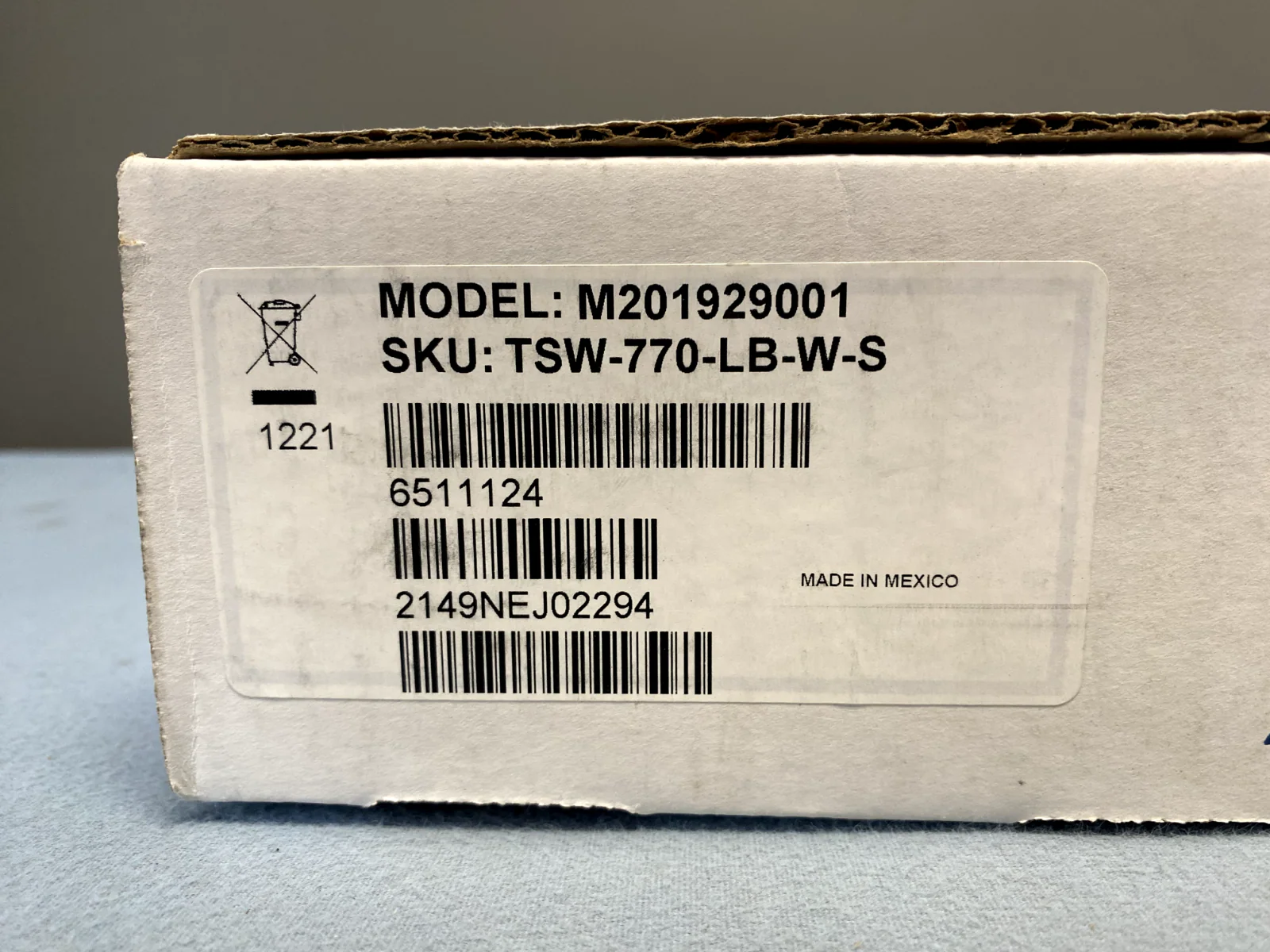 Crestron TSW-770-LB-W-S Room Availability Light Bar for TSW-770 White 6511124 - Image 2