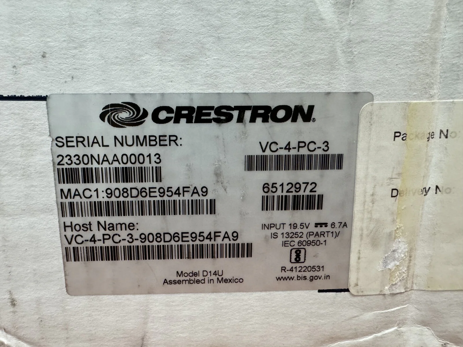 Crestron VC-4-PC-3 Computer w/ Crestron Virtual Control Server Software 6512972 - Image 2