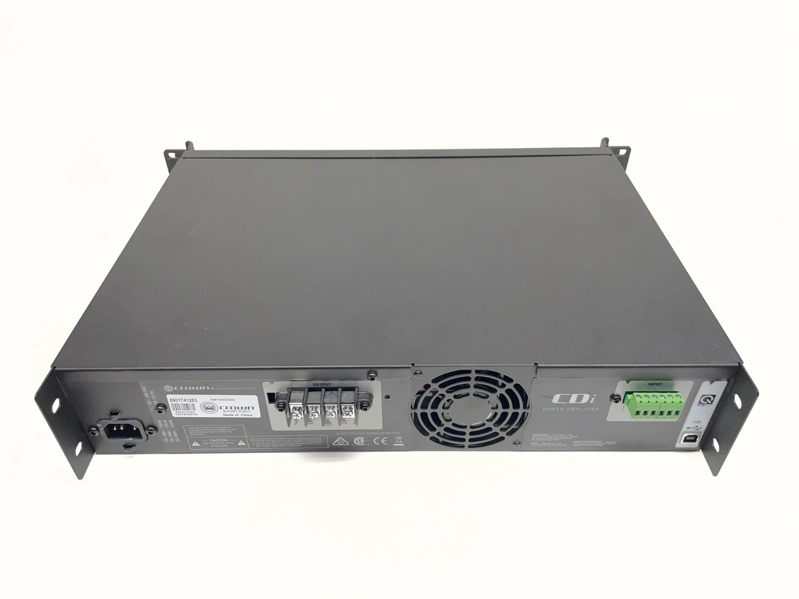 Crown Audio CDi 2000 2-Channel Commercial Amplifier 800W/Channel 4 Ohms 70V/140V - Image 3