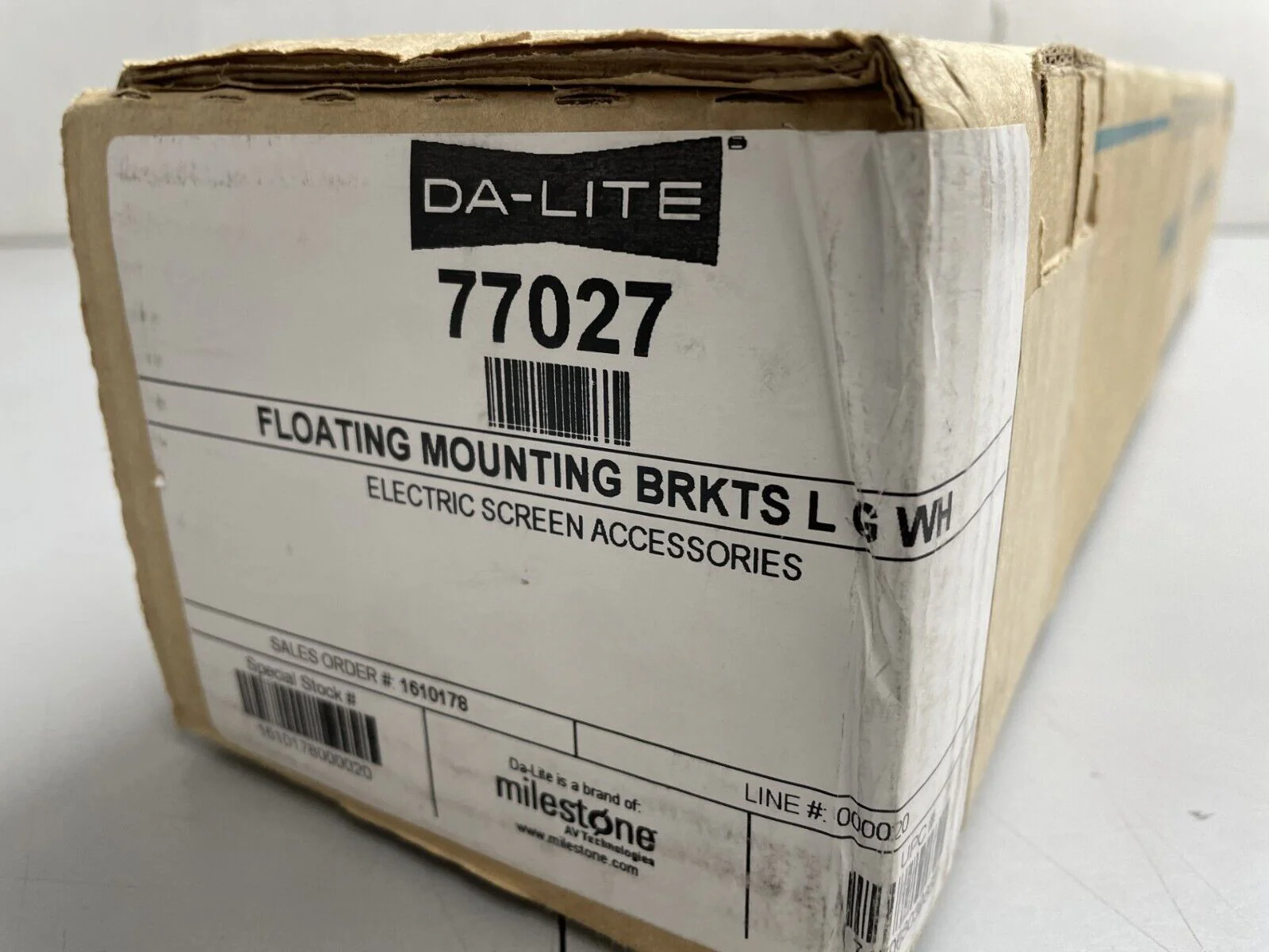 Da-Lite 77027 Floating Cosmopolitan Electric / Model C Screen Mounting Brackets - Image 2