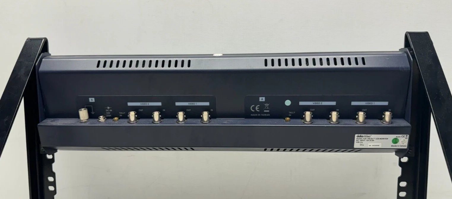 DataVideo TLM-702 Two 7" Rack-Mountable TFT LCD Monitors w/ Mount, No PSU - Image 3