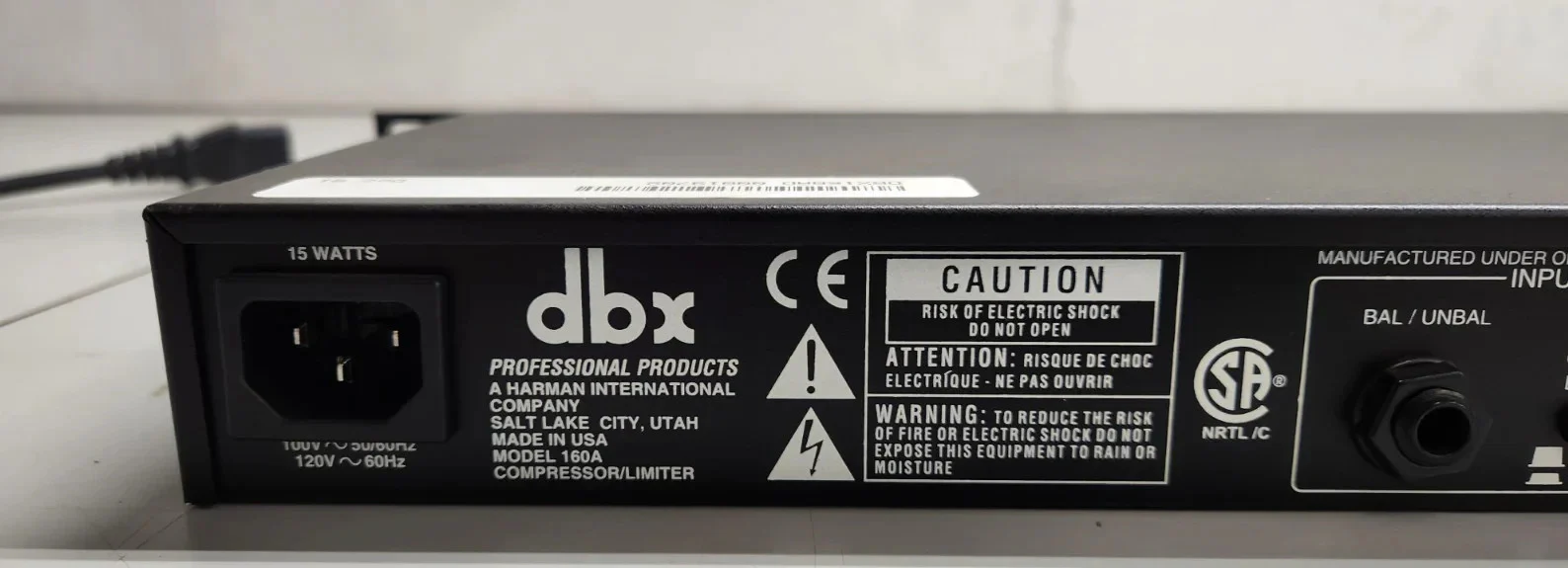 DBX 160A Mono Compressor/Limiter Dynamic Signal Processor Made in USA - Image 6