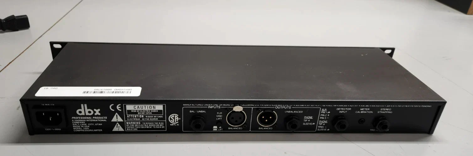 DBX 160A Mono Compressor/Limiter Dynamic Signal Processor Made in USA - Image 7