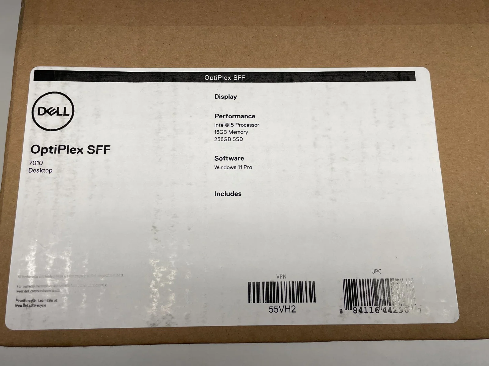 Dell OptiPlex SFF 7010 i5-13500 2.5GHz 16GB 256GB W11P - vPro Enterprise (55VH2) - Image 2