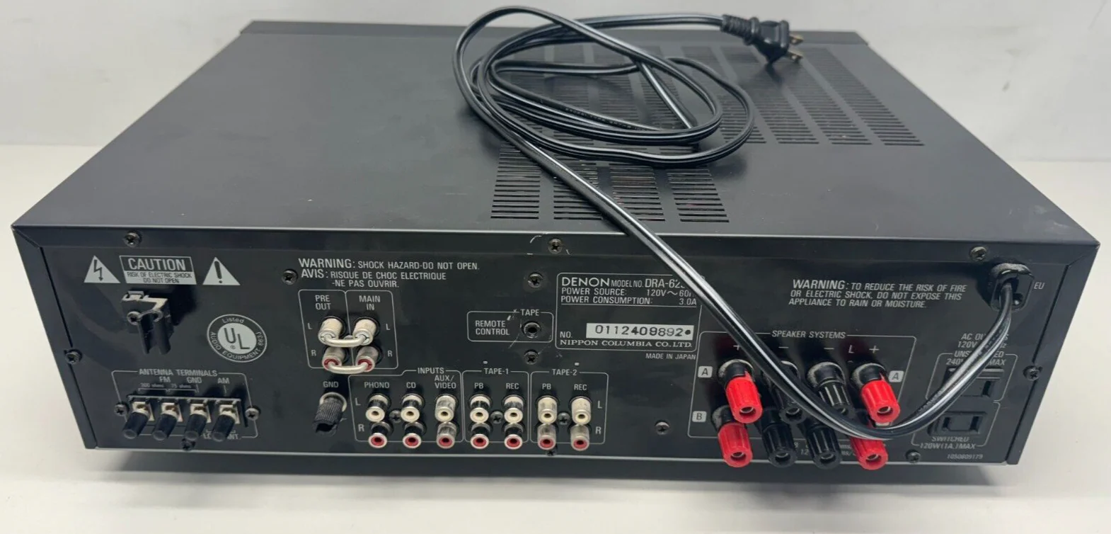 Denon DRA-625RA 2 Channel 65 Watt AM/FM Stereo Receiver - Image 2
