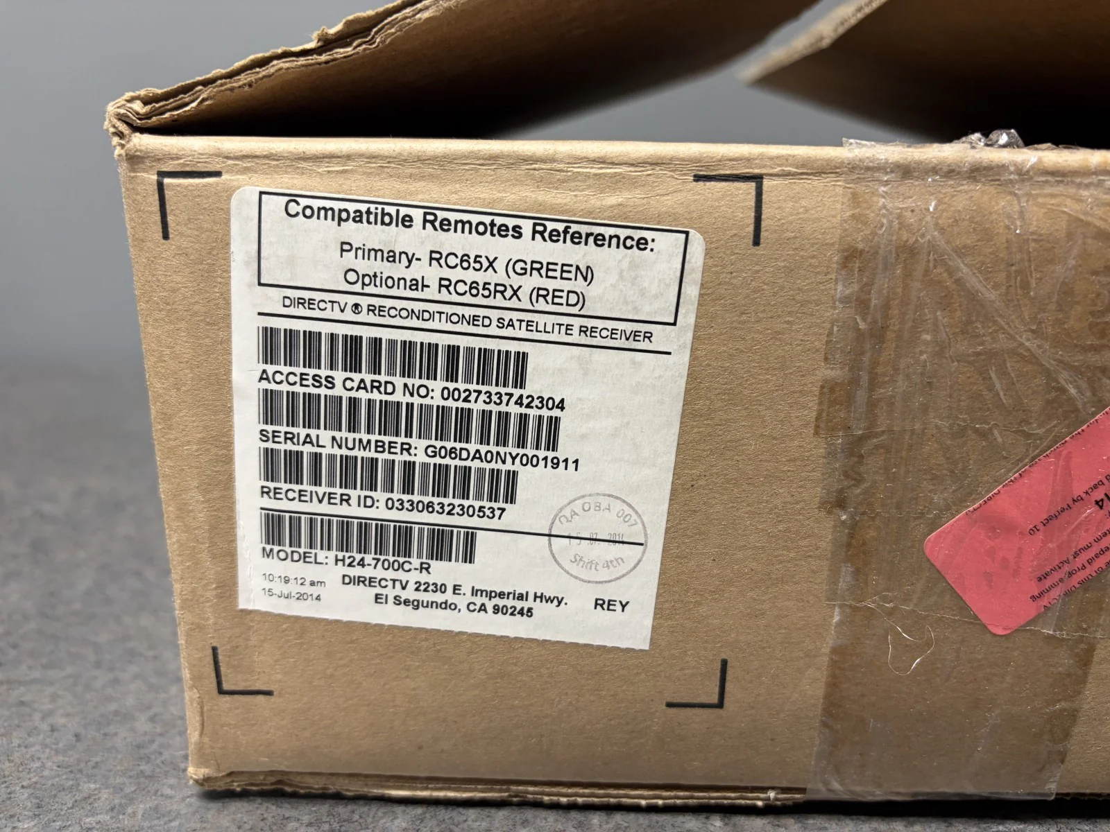 DirecTV H24-700C-R HD Satellite Receiver - Image 2