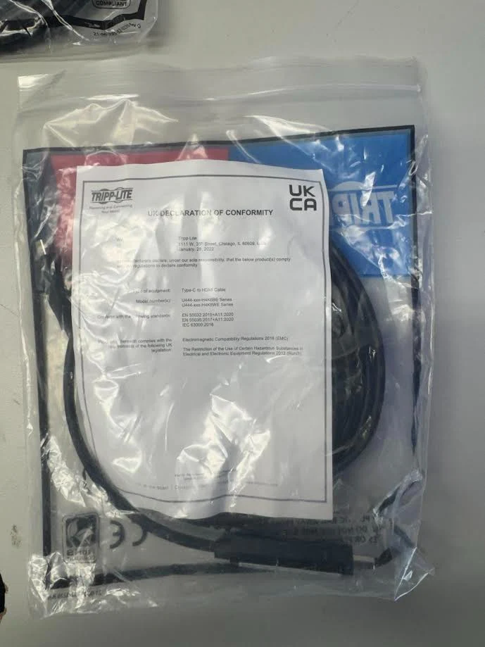 Eaton Tripp Lite Cable Assembly USB C Male Plug to HDMI-A Male LOT OF 8 - Image 3