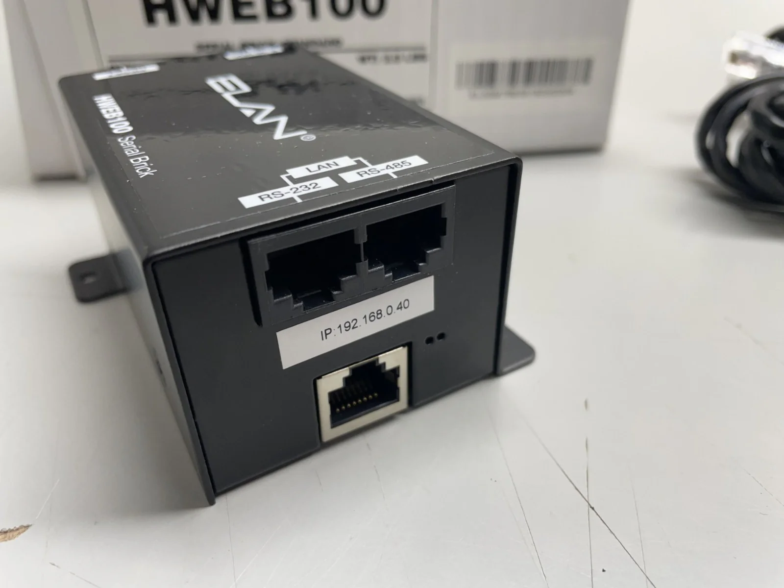 Elan HWEB100 RS-232 / RS485 Serial to Ethernet RJ45 Full Duplex Serial Brick - Image 4