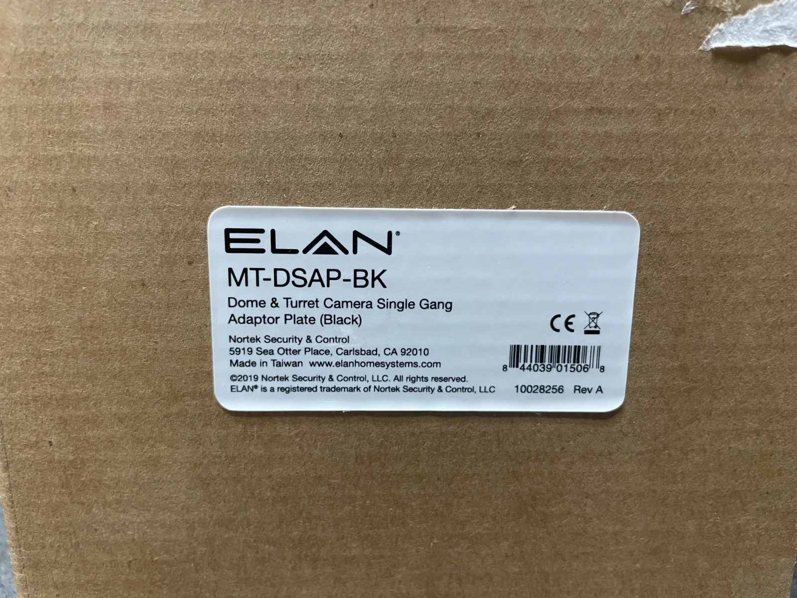 Elan MT-DSAP-BK IP Cameras Dome Camera Single Gang Box Adapter Plate - Image 2
