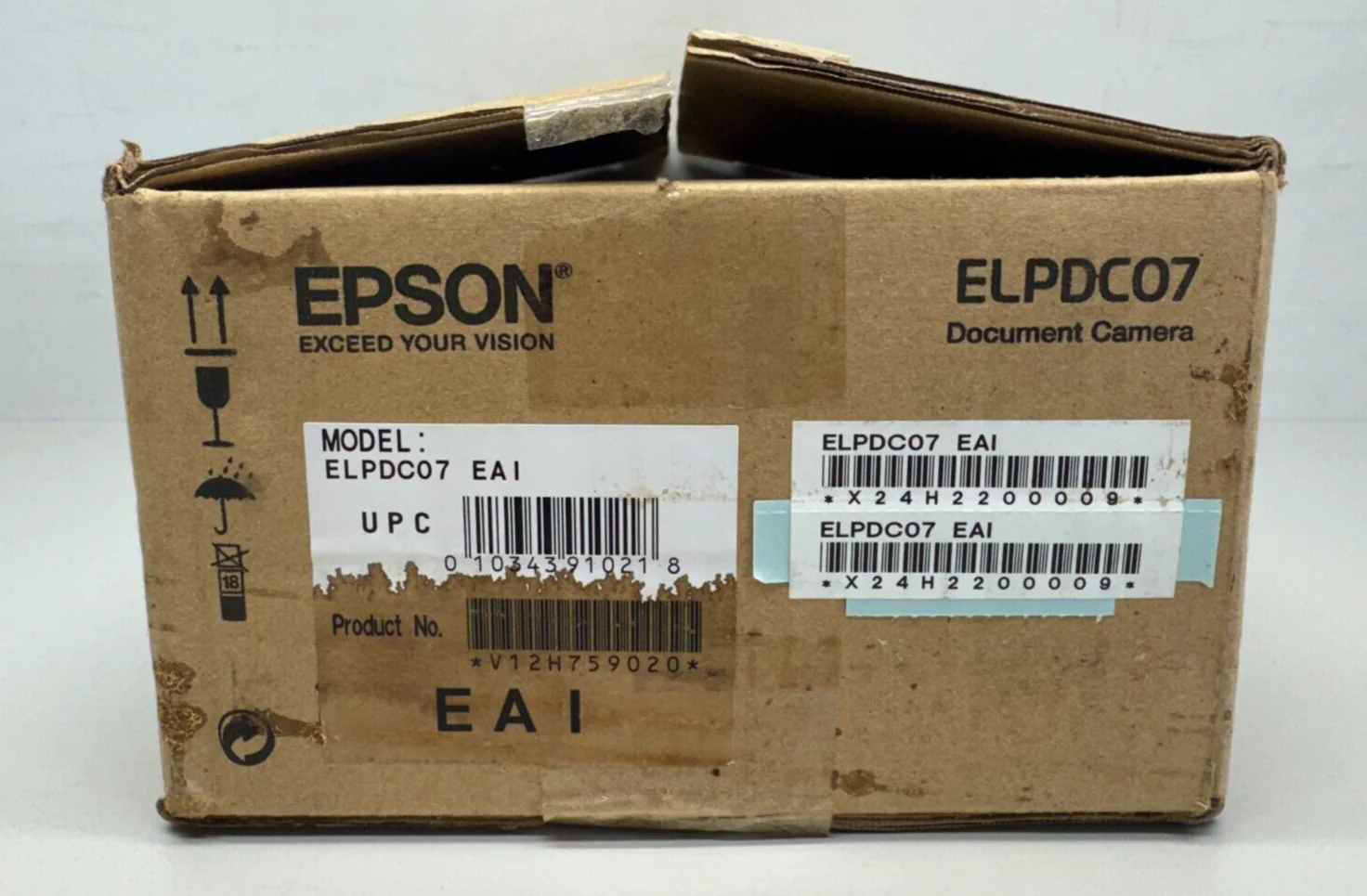 Epson ELPDC07 1080p 8x Digital Zoom 30FPS Document Camera w/USB Cable and Case - Image 2