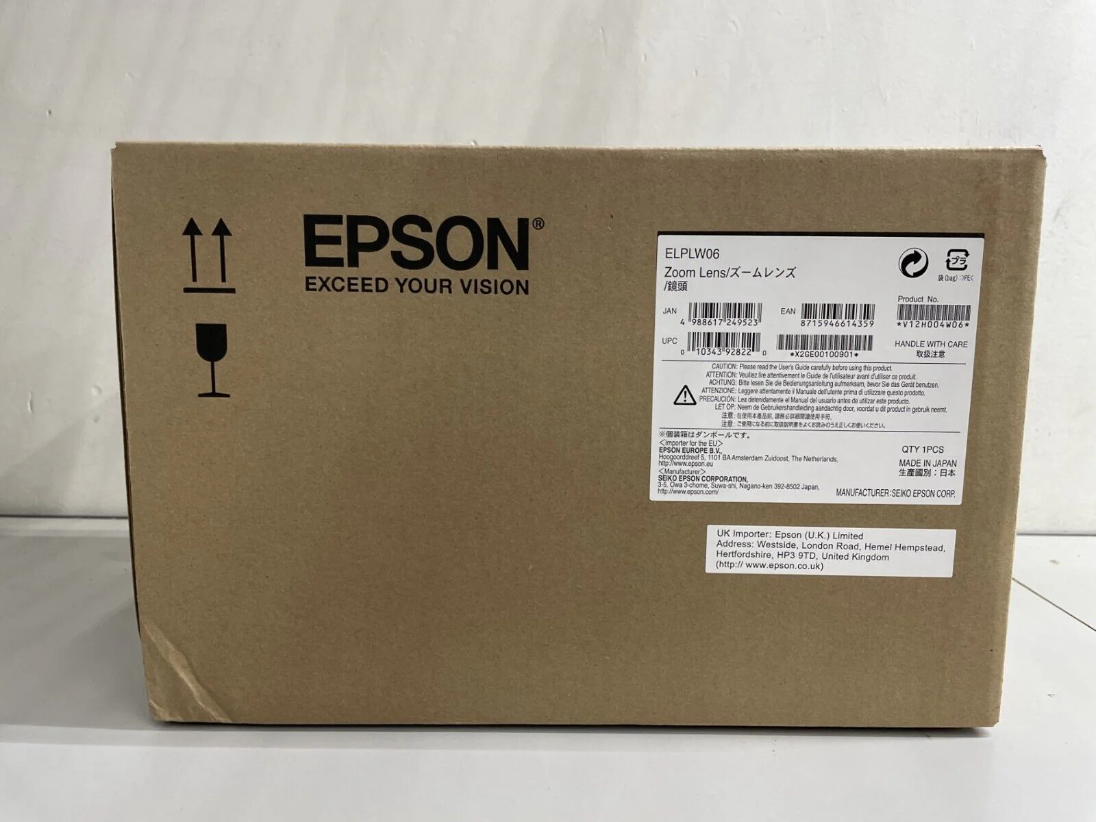 Epson ELPLW06 Wide Angle Short-Throw Projector Zoom Lens V12H004W06 - New In Box - Image 2