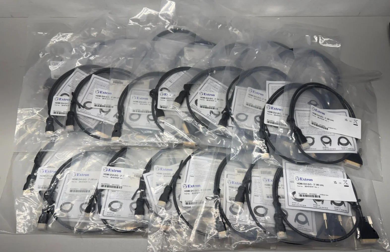 Extron 26-614-01 HDMI DVI-D/3 - 3' (90cm) Standard Speed Cables (LOT OF 25)