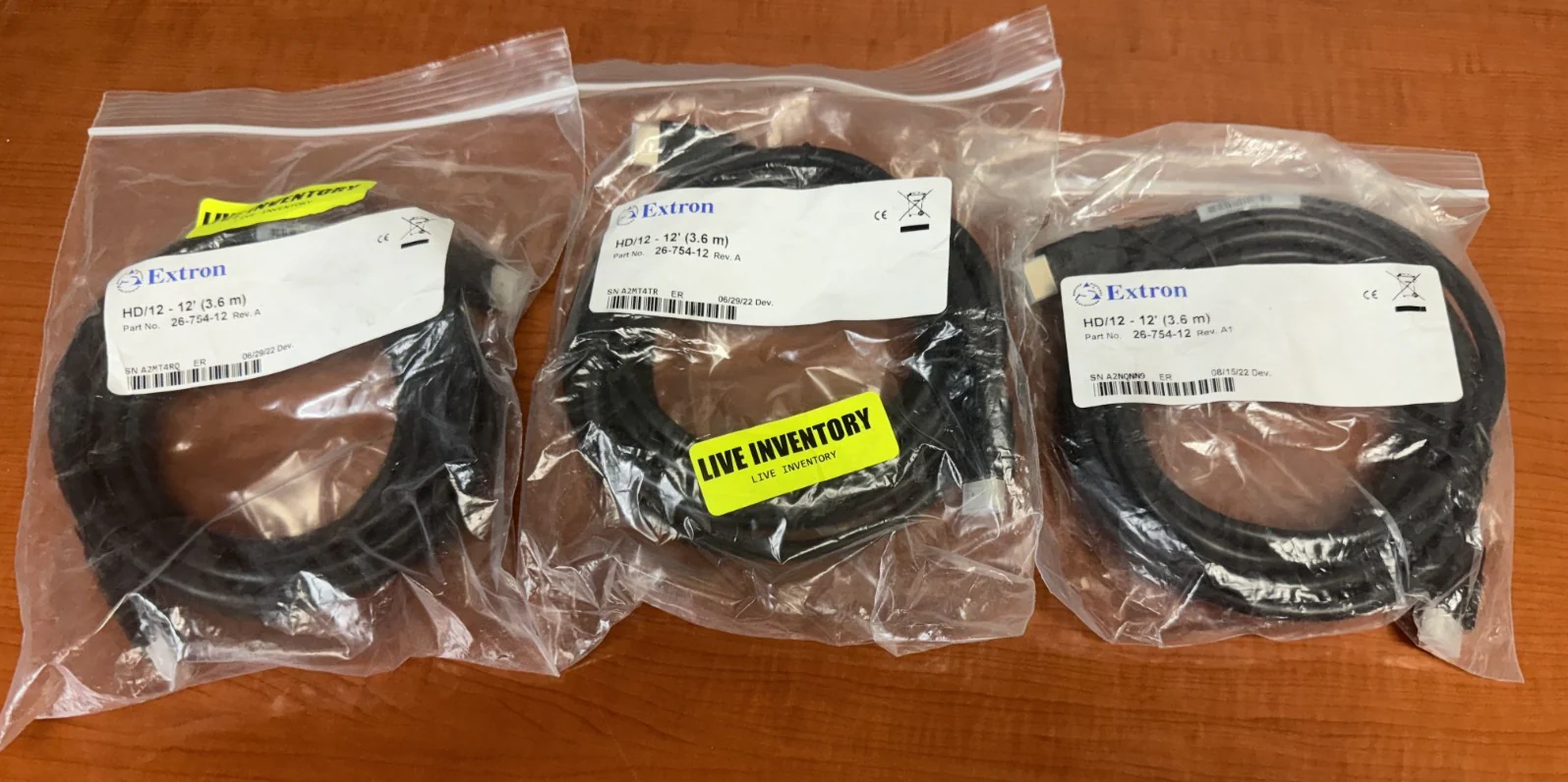 Extron 26-754-12 HDMI Premium High Speed HDMI Cable 12' LOT OF 3