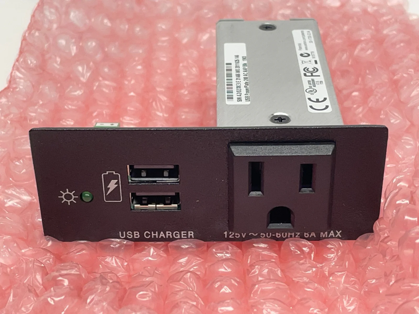 Extron 60-1356-02 USB PowerPlate 200 Two Outlet USB Chargers AC AAP Blk - Image 4