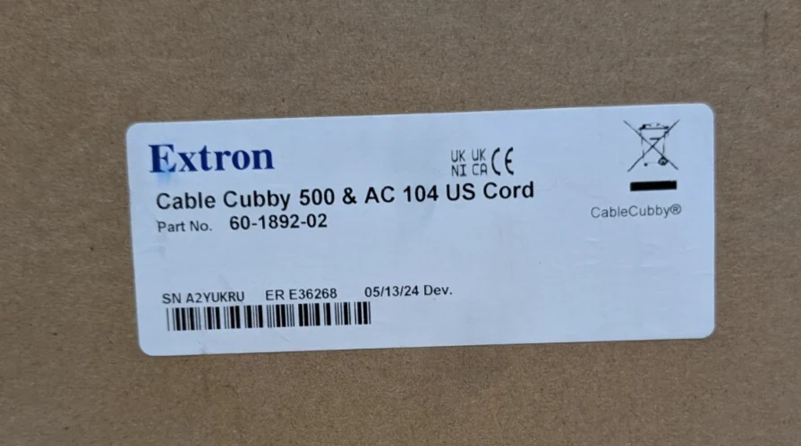 Extron 60-1892-02 Cable Cubby 500 & AC 104 US Cord - Image 2