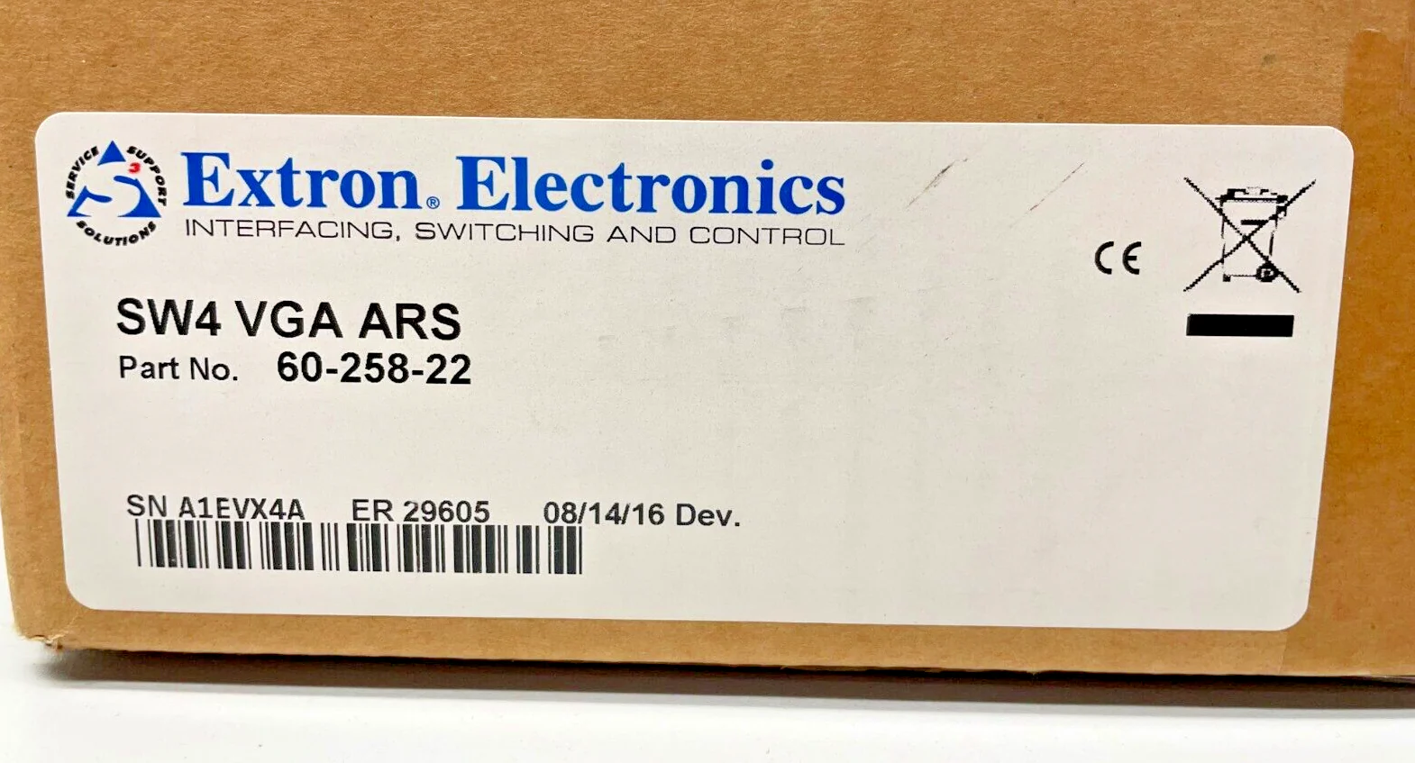 Extron 60-258-22 SW4 VGA ARS VGA/Stereo Audio Switcher 4 Input, 1 Output, Audio - Image 2